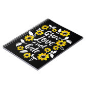 Grow Love Note Hate Notebook ノートブック (左側)