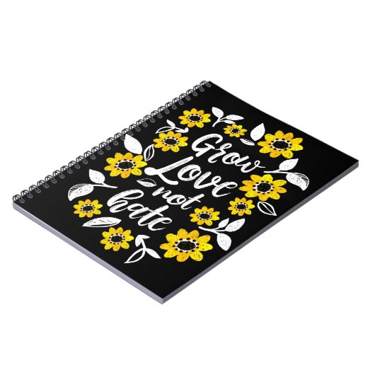 Grow Love Note Hate Notebook ノートブック (左側)