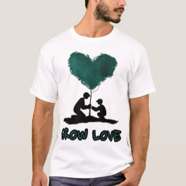 Grow Love Tree Illustration, Heart Shaped Nature A Tシャツ