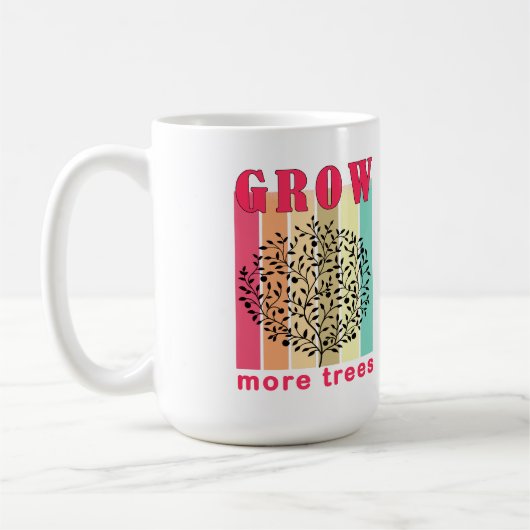 grow more trees コーヒーマグカップ (左)