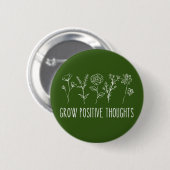 Grow Positive Thoughts Aesthetic  缶バッジ (正面&裏面)