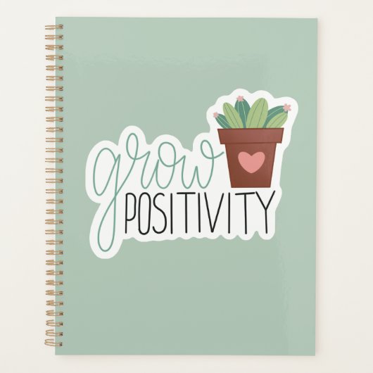 Grow Positivity - Inspirational Calligraphy Design プランナー手帳 (正面)