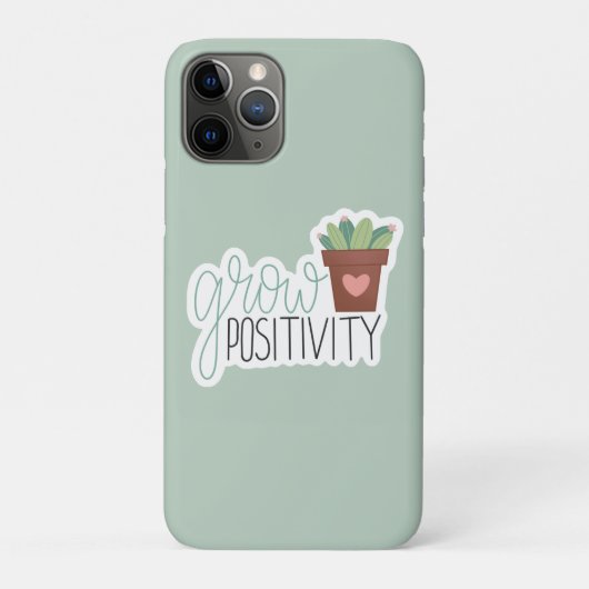Grow Positivity - Inspirational Calligraphy Design Case-Mate iPhoneケース (裏)