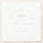 "Grow Stronger" Affirmation ガラスコースター (裏面)