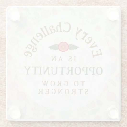 "Grow Stronger" Affirmation ガラスコースター (裏面)