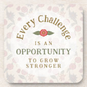 "Grow Stronger" Affirmation コースター (正面)