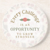 "Grow Stronger" Affirmation コースター (正面)