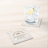 "Grow Stronger" Affirmation スクエアペーパーコースター (インサイチュ)