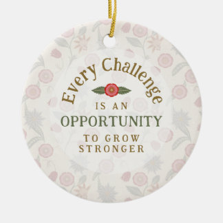 "Grow Stronger" Affirmation セラミックオーナメント