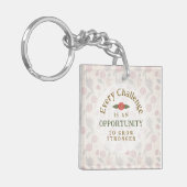 "Grow Stronger" Affirmation Acrylic Keychain キーホルダー (正面左)