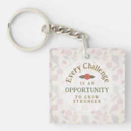 "Grow Stronger" Affirmation Acrylic Keychain キーホルダー