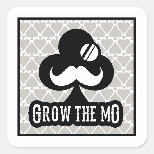Grow The Mo - Stickers - Clubs Edition スクエアシール (正面)