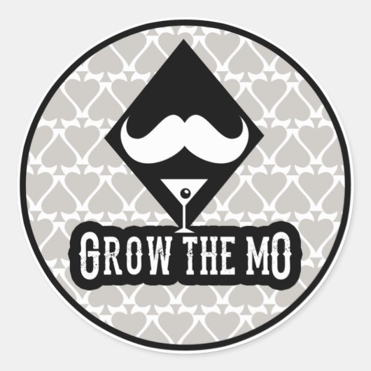 Grow The Mo - Stickers - Diamonds Edition ラウンドシール (正面)