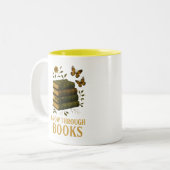 Grow Through Books Nature Book Art ツートーンマグカップ (正面左)