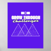 Grow Through Challenges – Inspirational Growth ポスター (正面)