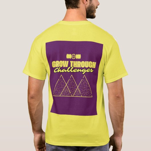 Grow Through Challenges – Inspirational t shirt  Tシャツ (裏面)