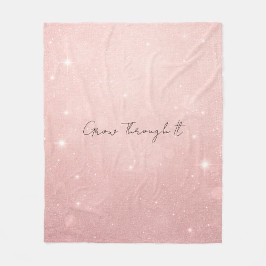 Grow Through it フリースブランケット (正面)
