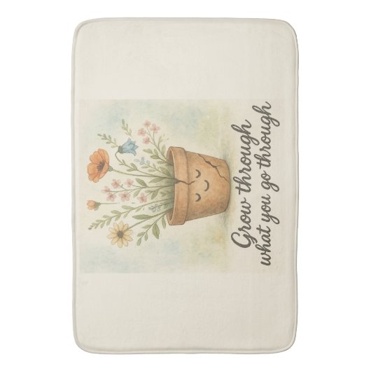 Grow Through What You Go Through バスマット (正面縦)