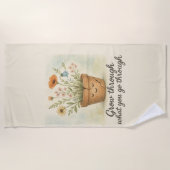 Grow Through What You Go Through ビーチタオル (正面)