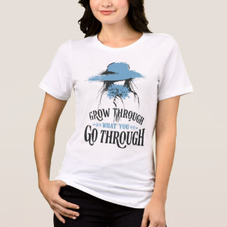 Grow Through What You Go Through フラワーアート トライブレンドTシャツ
