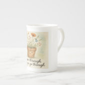 Grow Through What You Go Through ボーンチャイナマグカップ (正面右)