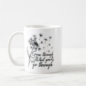 Grow Through What You Go Through Insrational Motiv コーヒーマグカップ (左)