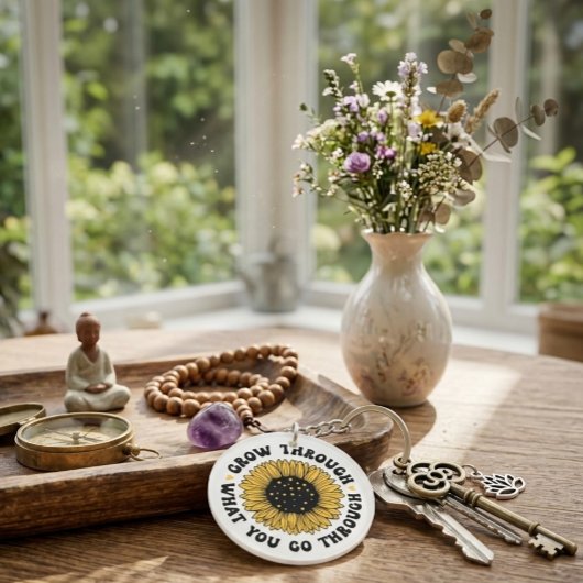 Grow through what you go through. keychain キーホルダー