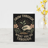 Grow Through What You Go Through Mental Health Sel カード (黄色い花)