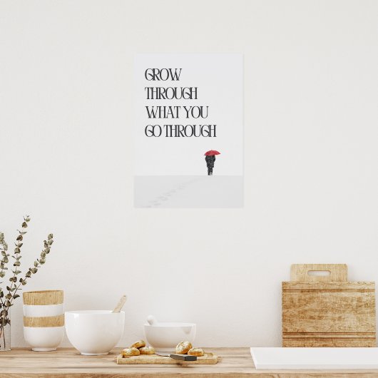 Grow through what you go through. Motivation ポスター (キッチン)