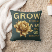Grow Through What You Go Through – Motivational  クッション (ブランケット)