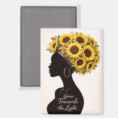 Grow Towards the Light Sunflower Magnet マグネット (正面/裏面)