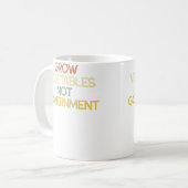 Grow Vegetables Not Government Sarcastic Gardening コーヒーマグカップ (正面左)