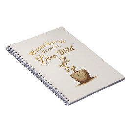 Grow Wild – Elegant Gold Leaf Travel Journal ノートブック