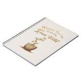 Grow Wild – Elegant Gold Leaf Travel Journal ノートブック (左側)