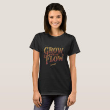 Grow With The Flow カスタムネーム レトロ70年代タイポグラフィ