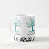 Grow Your Dreams Mug – Follow Your Dreams Inspirat コーヒーマグカップ (正面左)