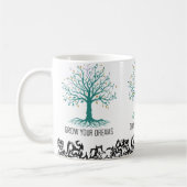 Grow Your Dreams Mug – Follow Your Dreams Inspirat コーヒーマグカップ (左)