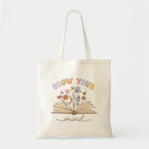 Grow Your Mind Book Lover's 読 is Love トートバッグ
