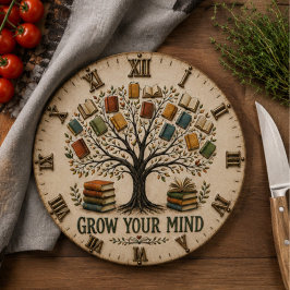 Grow Your Mind Book  Reading Teacher Gift カッティングボード