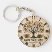Grow Your Mind Book Reading Teacher Gift キーホルダー (正面)
