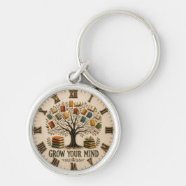 Grow Your Mind Book  Reading Teacher Gift キーホルダー
