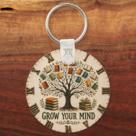 Grow Your Mind Book  Reading Teacher Gift キーホルダー