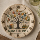 Grow Your Mind Book  Reading Teacher Gift ペーパープレート