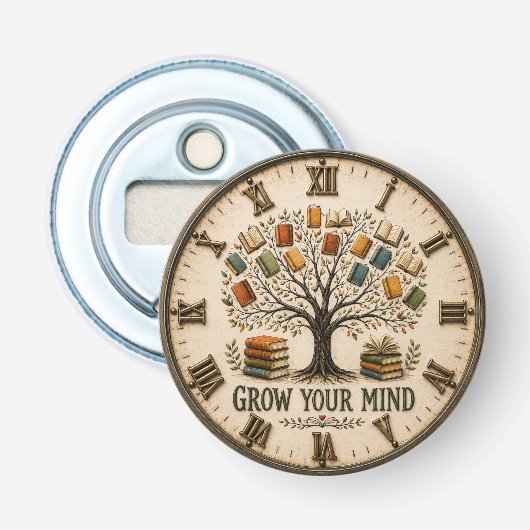 Grow Your Mind Book Reading Teacher Gift 栓抜き (正面)