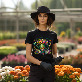 Grow Your World Floral Garden Design Tシャツ