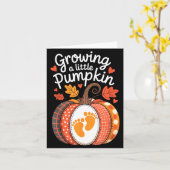 Growing A Little Pumpkin Maternity Pregnancy Thank カード (黄色い花)
