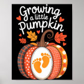Growing A Little Pumpkin Maternity Pregnancy Thank ポスター (正面)