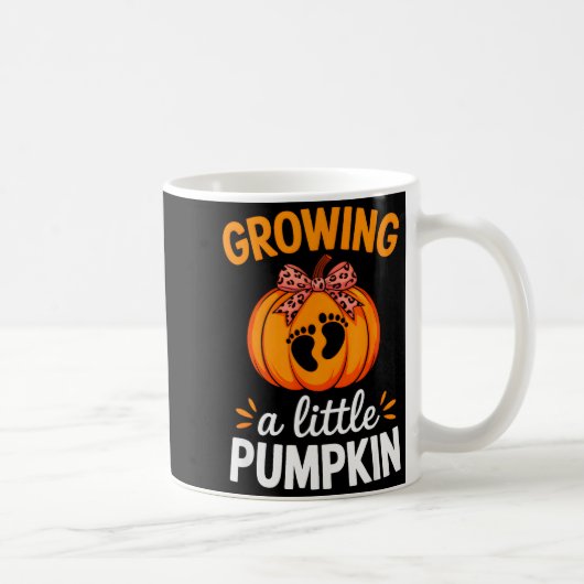 Growing A Little Pumpkin Maternity Thanksgiving Mo コーヒーマグカップ (右)