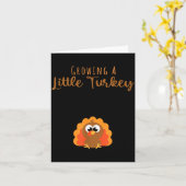 Growing A Little Turkey Thanksgiving  カード (黄色い花)