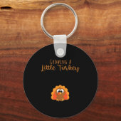 Growing A Little Turkey Thanksgiving  キーホルダー (正面)